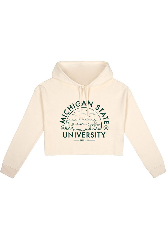 Women's Uscape Apparel White Colorado State Rams Fleece Crop