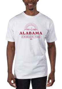 Uscape Alabama Crimson Tide White Garment Dyed Short Sleeve T Shirt