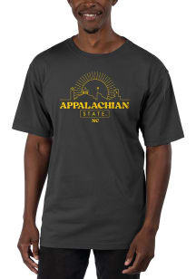 Uscape Appalachian State Mountaineers Black Garment Dyed Short Sleeve T Shirt