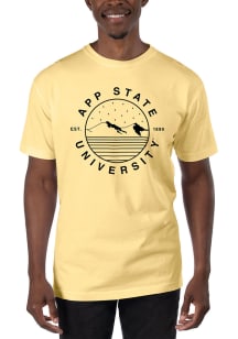 Uscape Appalachian State Mountaineers Yellow Garment Dyed Short Sleeve T Shirt