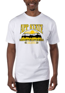 Uscape Appalachian State Mountaineers White Garment Dyed Short Sleeve T Shirt
