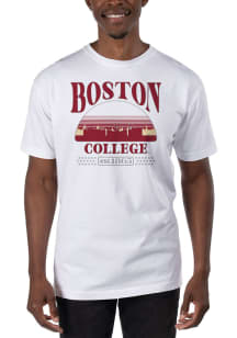 Uscape Boston College Eagles White Garment Dyed Short Sleeve T Shirt