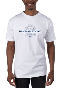 Uscape BYU Cougars White Garment Dyed Short Sleeve T Shirt