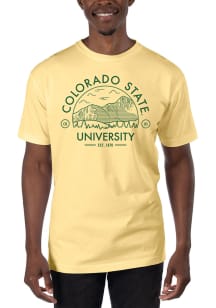 Uscape Colorado State Rams Yellow Garment Dyed Short Sleeve T Shirt