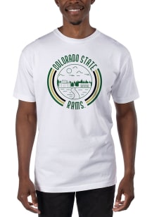 Uscape Colorado State Rams White Garment Dyed Short Sleeve T Shirt