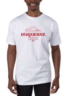 Uscape Duquesne Dukes White Garment Dyed Short Sleeve T Shirt