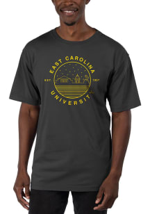 Uscape East Carolina Pirates Black Garment Dyed Short Sleeve T Shirt