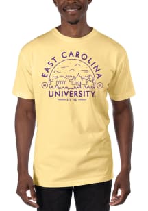 Uscape East Carolina Pirates Yellow Garment Dyed Short Sleeve T Shirt