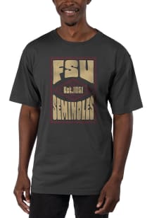 Uscape Florida State Seminoles Black Garment Dyed Short Sleeve T Shirt