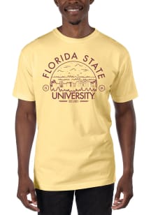 Uscape Florida State Seminoles Yellow Garment Dyed Short Sleeve T Shirt