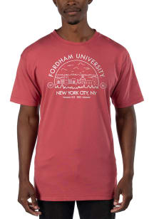 Uscape Fordham Rams Red Garment Dyed Short Sleeve T Shirt