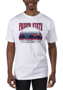 Uscape Fresno State Bulldogs White Garment Dyed Short Sleeve T Shirt