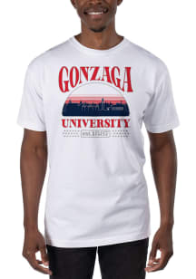 Uscape Gonzaga Bulldogs White Garment Dyed Short Sleeve T Shirt