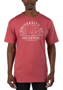 Uscape Houston Cougars Red Garment Dyed Short Sleeve T Shirt