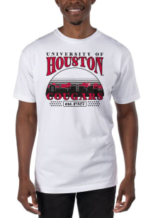 Uscape Houston Cougars White Garment Dyed Short Sleeve T Shirt