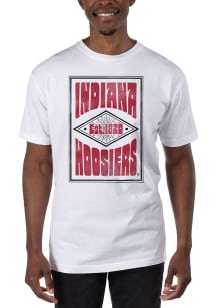 Uscape Indiana Hoosiers White Garment Dyed Short Sleeve T Shirt