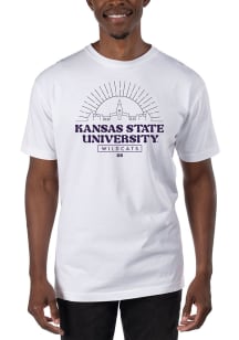 Uscape K-State Wildcats White Garment Dyed Short Sleeve T Shirt