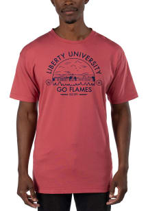 Uscape Liberty Flames Red Garment Dyed Short Sleeve T Shirt