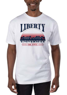 Uscape Liberty Flames White Garment Dyed Short Sleeve T Shirt