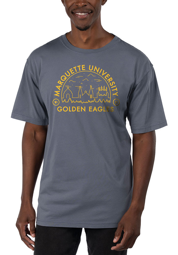 Marquette Golden Eagles Blue Garment Dyed Short Sleeve T Shirt