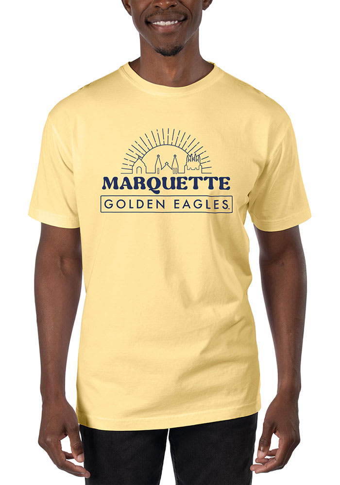 Marquette Golden Eagles Yellow Garment Dyed Short Sleeve T Shirt