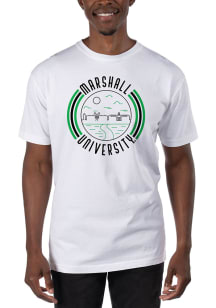 Uscape Marshall Thundering Herd White Garment Dyed Short Sleeve T Shirt