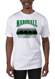 Uscape Marshall Thundering Herd White Garment Dyed Short Sleeve T Shirt