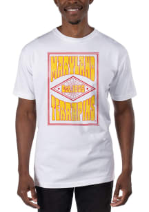 Uscape Maryland Terrapins White Garment Dyed Short Sleeve T Shirt