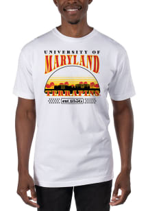 Uscape Maryland Terrapins White Garment Dyed Short Sleeve T Shirt