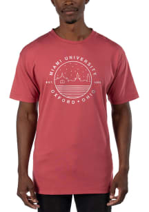 Uscape Miami RedHawks Red Garment Dyed Short Sleeve T Shirt