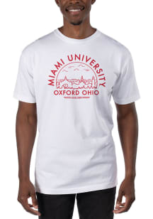Uscape Miami RedHawks White Garment Dyed Short Sleeve T Shirt