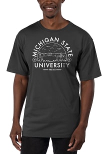 Uscape Michigan State Spartans Black Garment Dyed Short Sleeve T Shirt