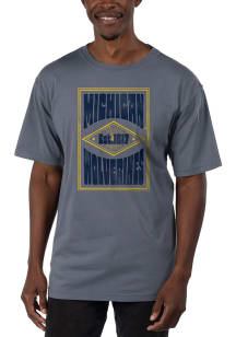 Uscape Michigan Wolverines Blue Garment Dyed Short Sleeve T Shirt