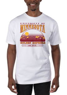 Uscape Minnesota Golden Gophers White Garment Dyed Short Sleeve T Shirt