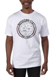 Uscape Mississippi State Bulldogs White Garment Dyed Short Sleeve T Shirt
