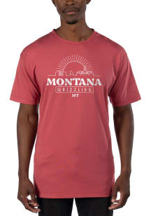 Uscape Montana Grizzlies Red Garment Dyed Short Sleeve T Shirt