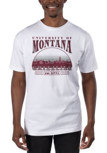 Uscape Montana Grizzlies White Garment Dyed Short Sleeve T Shirt