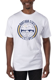 Uscape Montana State Bobcats White Garment Dyed Short Sleeve T Shirt