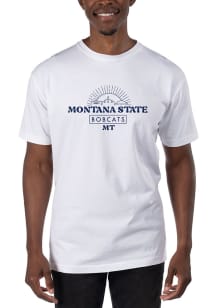 Uscape Montana State Bobcats White Garment Dyed Short Sleeve T Shirt