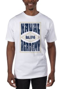 Uscape Navy Midshipmen White Garment Dyed Short Sleeve T Shirt