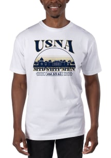 Uscape Navy Midshipmen White Garment Dyed Short Sleeve T Shirt