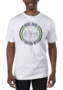 Uscape Notre Dame Fighting Irish White Garment Dyed Short Sleeve T Shirt