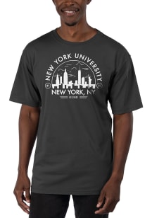 Uscape NYU Violets Black Garment Dyed Short Sleeve T Shirt