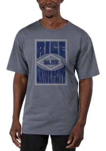 Uscape Rice Owls Blue Garment Dyed Short Sleeve T Shirt