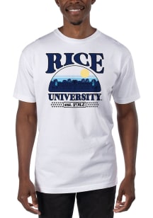 Uscape Rice Owls White Garment Dyed Short Sleeve T Shirt