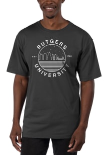 Uscape Rutgers Scarlet Knights Black Garment Dyed Short Sleeve T Shirt