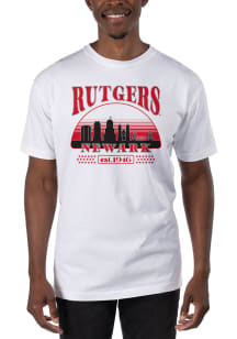 Uscape Rutgers Scarlet Knights White Garment Dyed Short Sleeve T Shirt
