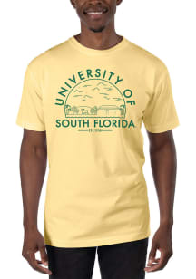 Uscape South Florida Bulls Yellow Garment Dyed Short Sleeve T Shirt