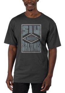 Uscape Southern Illinois Salukis Black Garment Dyed Short Sleeve T Shirt