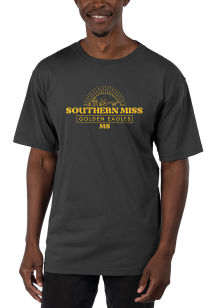 Uscape Southern Mississippi Golden Eagles Black Garment Dyed Logo Short Sleeve T Shirt
